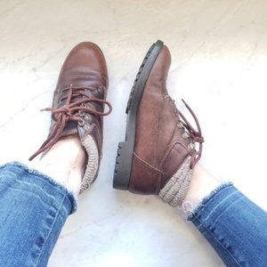 Vintage Zodiac Autumn Lace Up Leather Boots 7.5